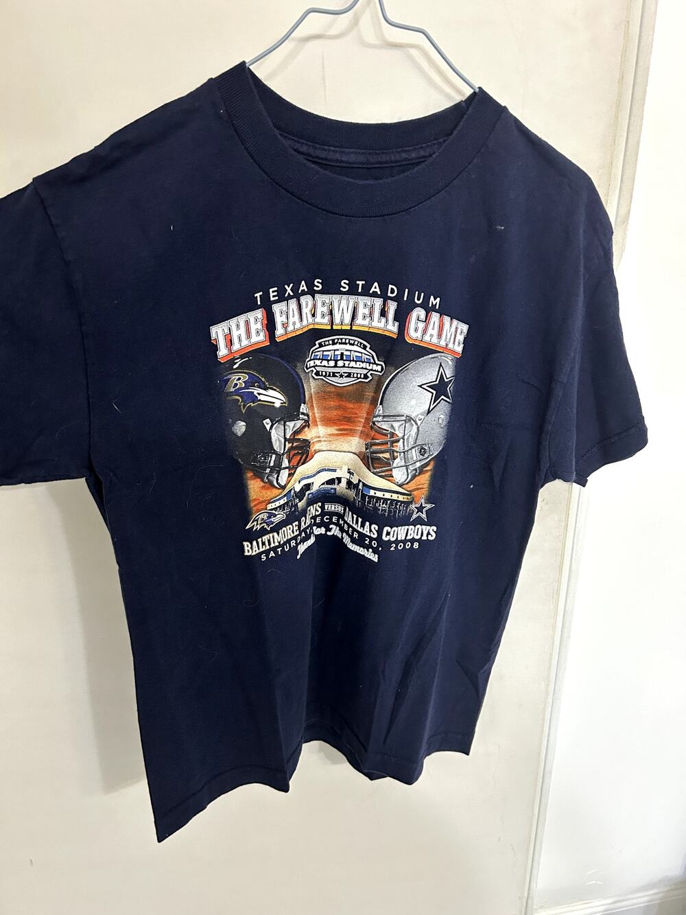 Vintage Last Game Dallas Cowboy Stadium Navy Tee size L